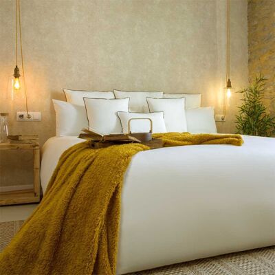 Funda nórdica de algodón orgánico beige - Cama 135 Funda nórdica de algodón orgánico beige - Cama 135