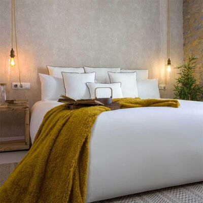 Cotton Artean Funda nórdica 100% algodón orgánico blanco 220x220 cm cama 135 Cotton Artean Funda nórdica 100% algodón orgánico blanco 220x220 cm cama 135