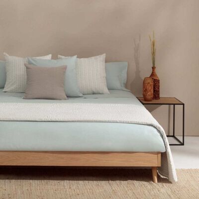 Textura Interiors Funda nórdica de algodón orgánico 180 hilos azul aqua. Cama 150-160cm Textura Interiors Funda nórdica de algodón orgánico 180 hilos azul aqua. Cama 150-160cm