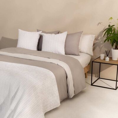 Textura Interiors Funda nórdica de algodón orgánico 180 hilos gris claro. Cama 150-160cm Textura Interiors Funda nórdica de algodón orgánico 180 hilos gris claro. Cama 150-160cm