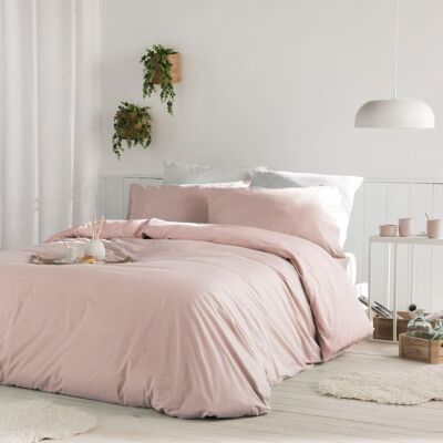 Naf Naf Funda nórdica lisa 100% algodón 240x220 cm rosa Naf Naf Funda nórdica lisa 100% algodón 240x220 cm rosa