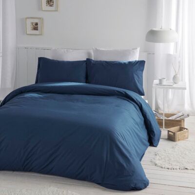 Naf Naf Funda nórdica lisa 100% algodón 240x220 cm azul Naf Naf Funda nórdica lisa 100% algodón 240x220 cm azul