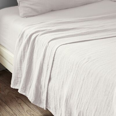 Housse De Reve - Drap Plat 270x300 Cm Gaze De Coton Chantilly - Flat sheet Housse De Reve - Drap Plat 270x300 Cm Gaze De Coton Chantilly - Flat sheet