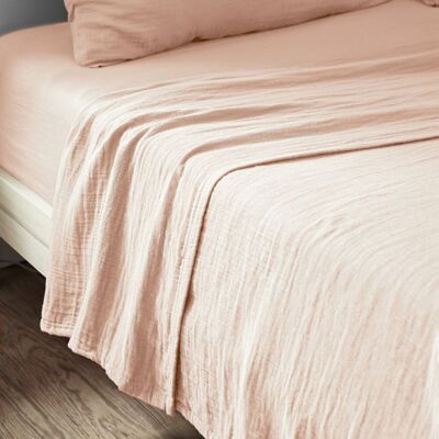 Housse De Rêve - Guimauve - Rose clair - 240x300 cm - Flat sheet Housse De Rêve - Guimauve - Rose clair - 240x300 cm - Flat sheet
