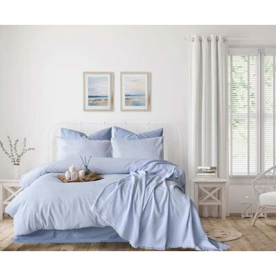 Blanc Avenue Juego de funda de edredón 240x220 cm+ 2 fa 65x65 cm 100% algodón Blanc Avenue Juego de funda de edredón 240x220 cm+ 2 fa 65x65 cm 100% algodón