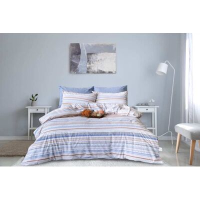 Blanc Avenue Juego de funda de edredón 240x220 cm+ 2 FA 65x65 cm 100% algodón Blanc Avenue Juego de funda de edredón 240x220 cm+ 2 FA 65x65 cm 100% algodón