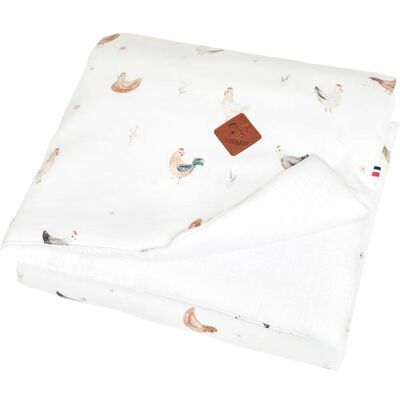 Sevira Kids Edredón y almohada infantil reversible de gasa de algodón Sevira Kids Edredón y almohada infantil reversible de gasa de algodón