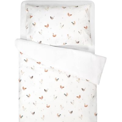 Sevira Kids Juego de ropa de cama para bebé reversible gasa de algodón Sevira Kids Juego de ropa de cama para bebé reversible gasa de algodón