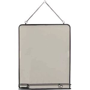 Decoclico Espejo rectangular de metal negro 42x52