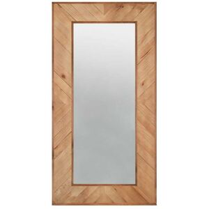 Decowood Espejo de madera maciza en tono envejecido de 163x84cm