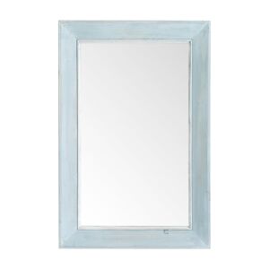 Kenay Home Espejo de pared madera blanco 90 cm x 60 cm