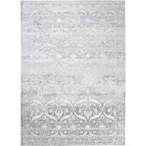 Tapiso Alfombra de salón tradicional gris blanco vintage suave 200 x 300 cm