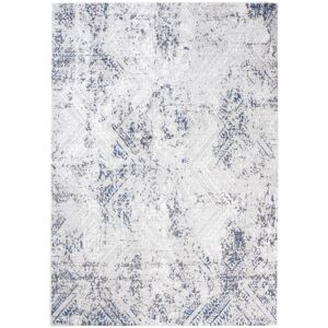 Tapiso Alfombra de salón azul crema gris vintage 160 x 220 cm