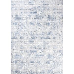 Tapiso Alfombra de salón azul crema moteada 180 x 250 cm