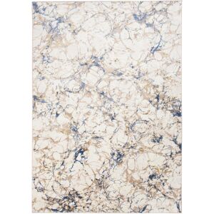 Tapiso Alfombra de salón crema beige azul marrón 140 x 200 cm