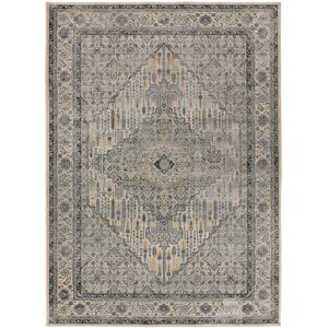 Atticgo Alfombra vintage de viscosa en color beige, 200X290 cm