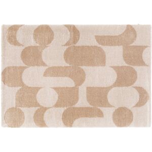 Oviala Tapis con estampado de los años setenta crema y beige de 160 x 230 cm