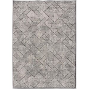 Atticgo Alfombra de viscosa y estilo vintage en gris, 200X290 cm