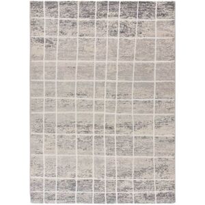 Atticgo Alfombra abstracta con texturas en tonos grises, 160X230 cm