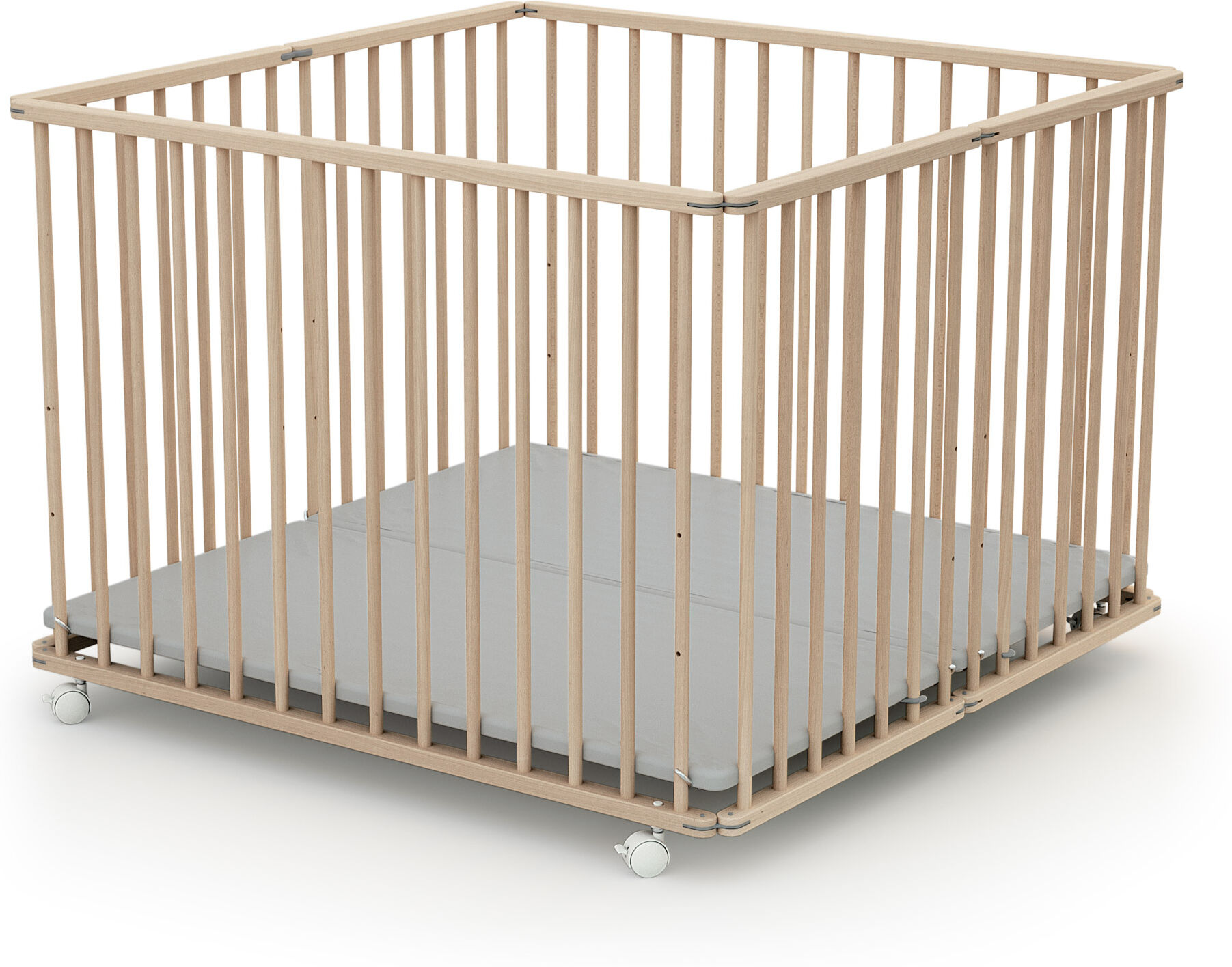 Webaby Parque infantil plegable de madera en madera