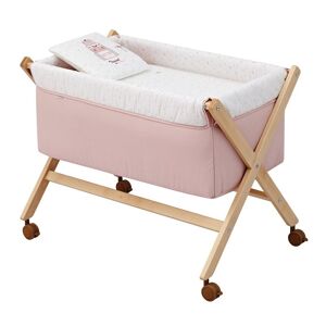 Cambrass Minicuna tijera madera bebé rosa 55x87x74 cm