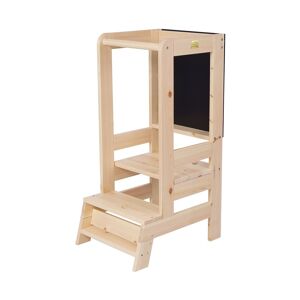 MeowBaby Torre de aprendizaje y observación de madera con tablero natural