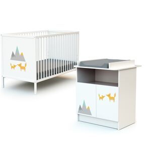 Webaby Cama y cambiador para la habitación del bebé renard en madera