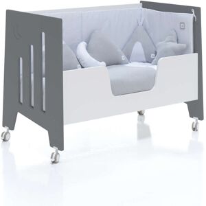 Alondra Cuna-cama-escritorio (4en1) de 60x120cm gris marengo