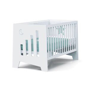 Alondra Cuna bebé blanca convertible en escritorio 70x140 cm (2en1)