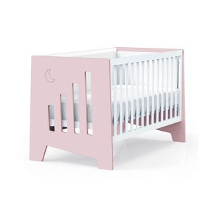 Alondra Cuna bebé rosa convertible en escritorio 70x140 cm (2en1)