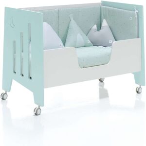 Alondra Cuna-cama-escritorio (4en1) de 60x120cm verde-menta