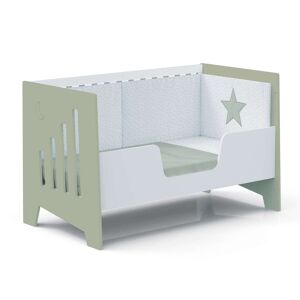 Alondra Cuna-cama-sofá-escritorio (5en1) de 70x140 cm verde-oliva