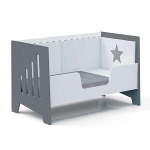 Alondra Cuna-cama-sofá-escritorio (5en1) de 70x140 cm gris marengo