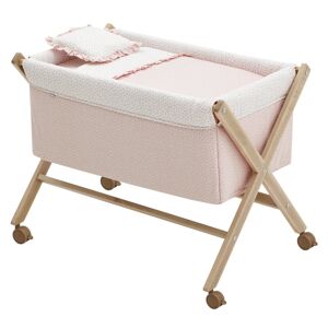 Cambrass Minicuna Tijera Madera bebé con vestidura algodón Rosa 55x87x74 cm
