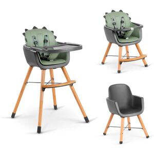 Beeloom Trona convertible silla 4en1 de aprendizaje para niños, madera, verde