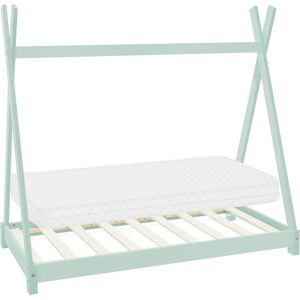 ML-Design Cama infantil tipi menta pino con colchón oeko 70 x 140 cm