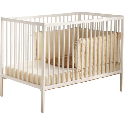 Baby Price Cuna de madera con listones con colchón de 120x60 Baby Price Cuna de madera con listones con colchón de 120x60