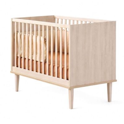 Sauthon Cuna de 120 x 60 cm con patas - acabado en madera de haya ceniza Sauthon Cuna de 120 x 60 cm con patas - acabado en madera de haya ceniza
