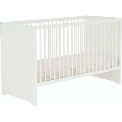 Baby Price Cuna de 120 x 60 con cabeceros lacados en blanco y somier regulable. Baby Price Cuna de 120 x 60 con cabeceros lacados en blanco y somier regulable.