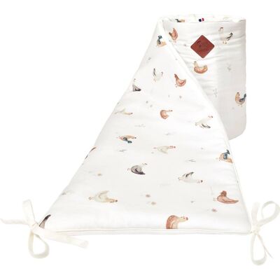 Sevira Kids Protector de cuna reversible bebé muselina de algodón crudo Sevira Kids Protector de cuna reversible bebé muselina de algodón crudo