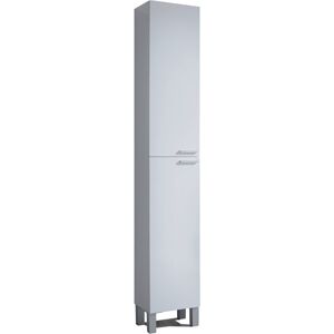 Mirakemuebles Columna de baño con 2 puertas blanco brillo