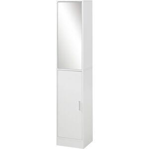 Kleankin Armario para baño alto color blanco 32 x 28 x 162 cm