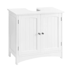 Calicosy Mueble bajo lavabo blanco 2 puertas con 1 estantería - l60 cm