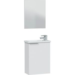 HOMN Mueble de baño 1 puerta, espejo y con lavabo, 40 cm