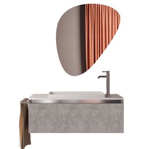 AQA DESIGN Mueble de baño de 3 piezas en melamina cemento