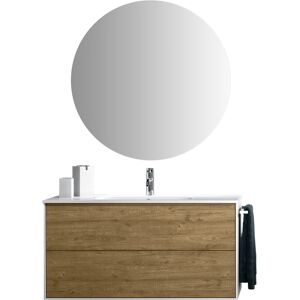 AQA DESIGN Mueble de baño de 4 piezas en melamina roble miel