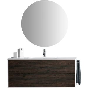 AQA DESIGN Mueble de baño de 4 piezas en melamina marrón oscuro