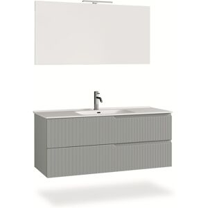 AQA DESIGN Mueble de baño de 4 piezas en mdf gris mate