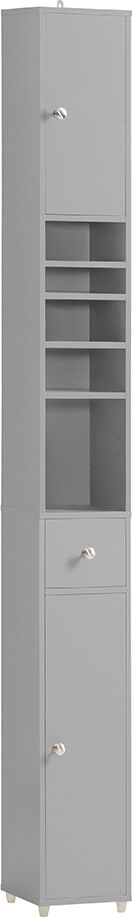 SoBuy Mueble columna para baño mdf gris claro