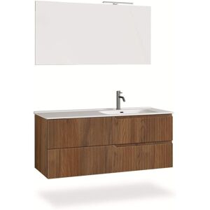 AQA DESIGN Mueble de baño bañera derecha 4 piezas en mdf roble oscuro AQA DESIGN Mueble de baño bañera derecha 4 piezas en mdf roble oscuro